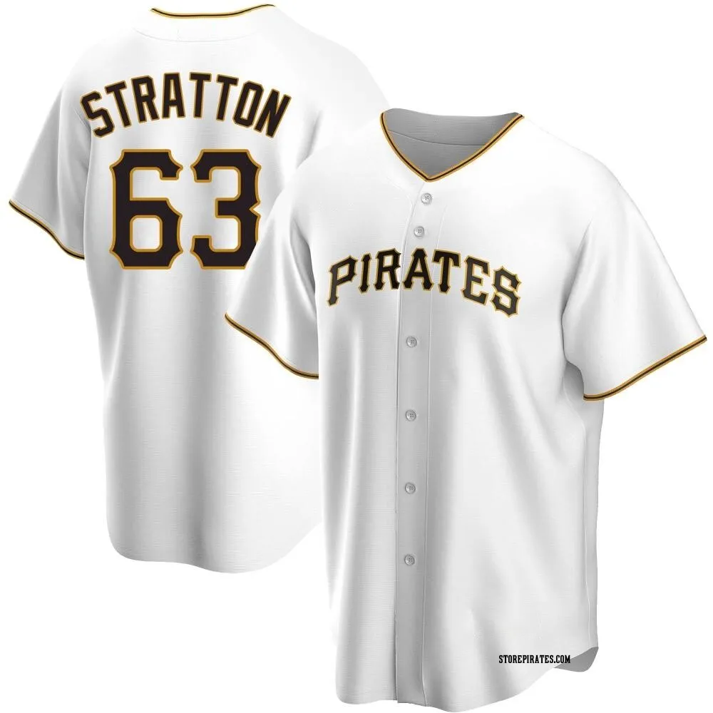 Hunter Stratton Men's Nike White Pittsburgh Pirates Home Authentic Custom Jersey